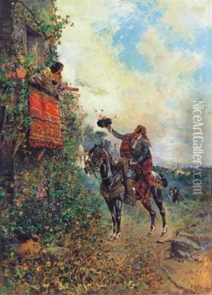 A Hodito - The Charmer Oil Painting - Baldomero Galofre Gimenez