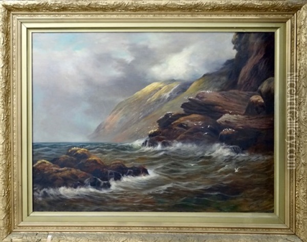 Otago Coast Oil Painting - Ernest William Christmas