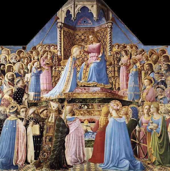 Coronation of the Virgin 1434 Oil Painting - Angelico Fra