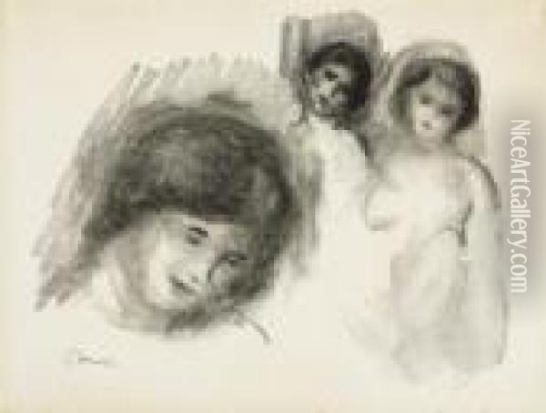 La Pierre Au Trois Croquis Oil Painting - Pierre Auguste Renoir