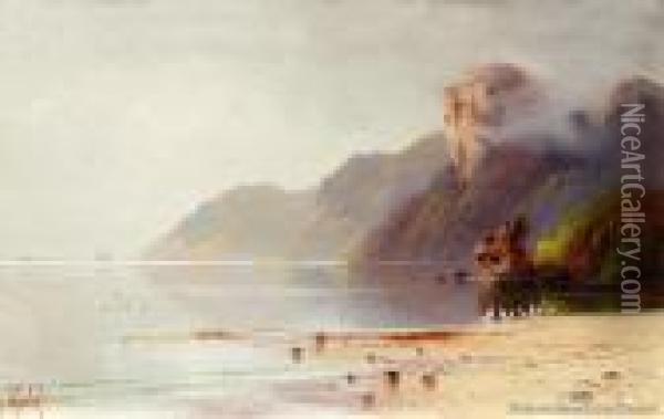 Dukes Nose, Ranfurly Bay, Whangaroaharbour Oil Painting - Henry William Kirkwood