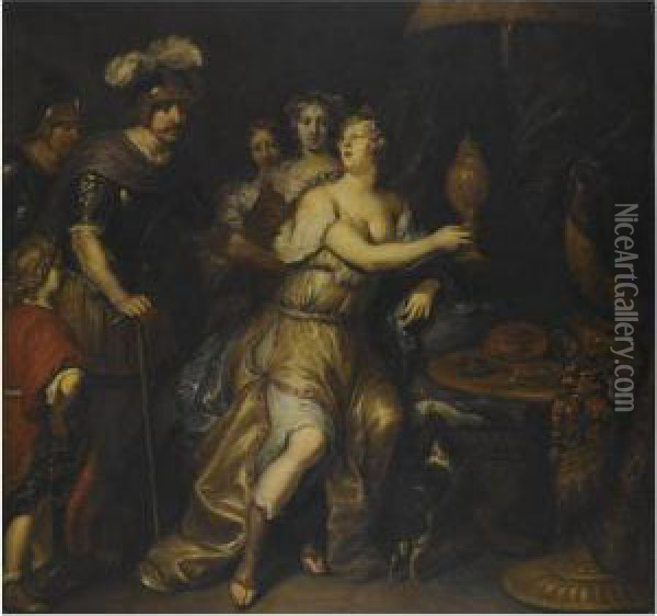 Sophonisba Receiving The Chalice Oil Painting - Kaspar Jakob Van Opstal