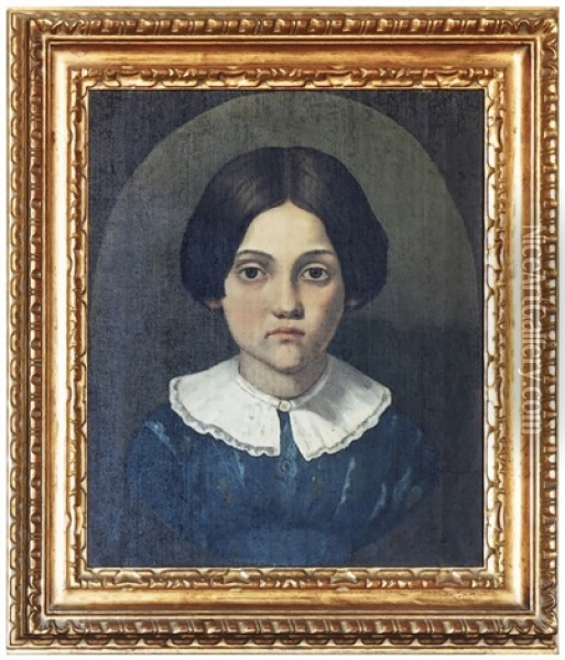Ritratto Di Una Delle Figlie Oil Painting - Giovanni Dupre