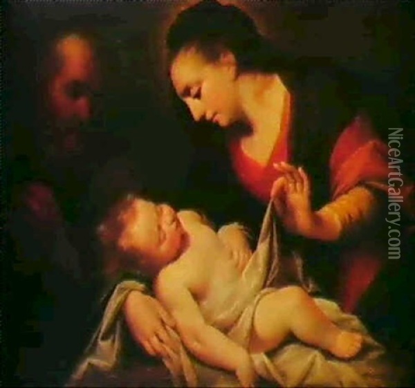 Den Hellige Familie Oil Painting - Carlo Cignani