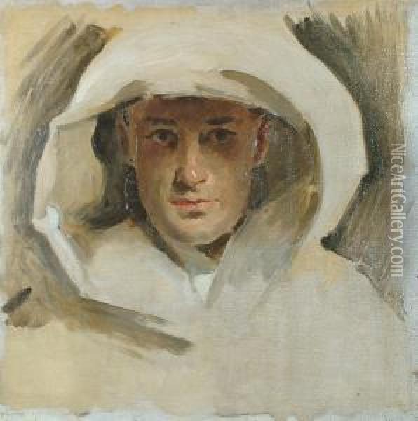The Prophet Hosea, Circa 1918 Oil Painting - Reginald Grenville Eves