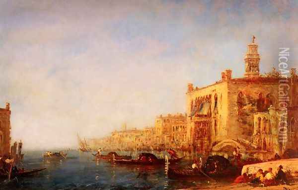 Venise, Le Grand Canal (Venice, the Grand Canal) Oil Painting - Felix Ziem