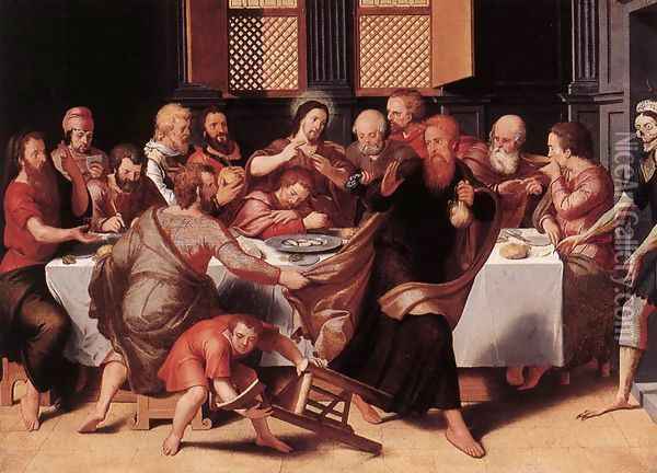 Last Supper 1548 Oil Painting - Pieter Pourbus