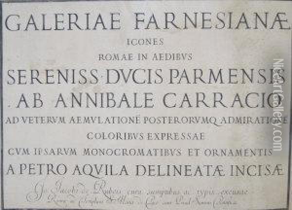 Galleriae Farnesiane, Icones Romae In Aedibvs..... Oil Painting - Pietro Aquila