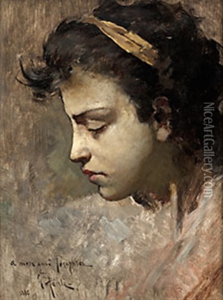Portratt Av Ung Pojke Oil Painting - Georg Pauli