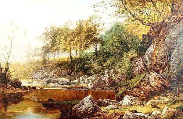 On the River Conway Oil Painting - Benjamin Williams Leader