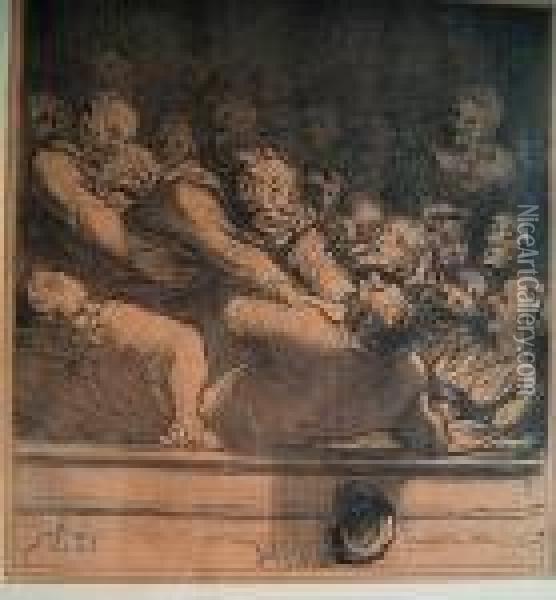 W Lo?y Oil Painting - Honore Daumier