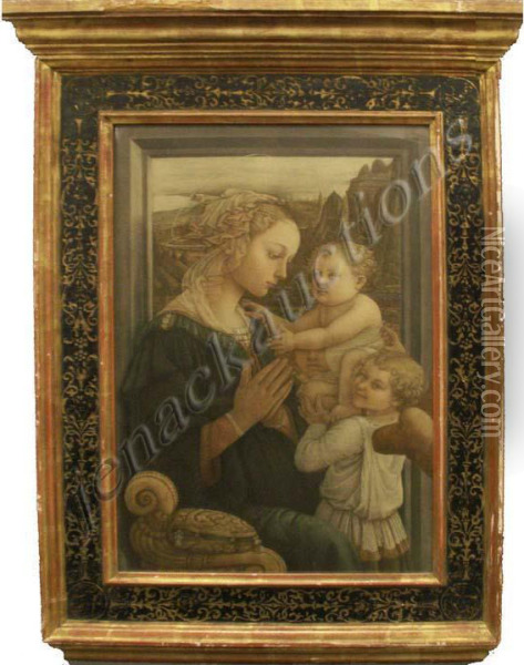 Holy Family Oil Painting - Filippo Lippi