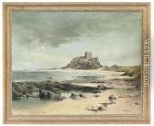 Bamburgh Castle, Northumberland Oil Painting - John Wallace