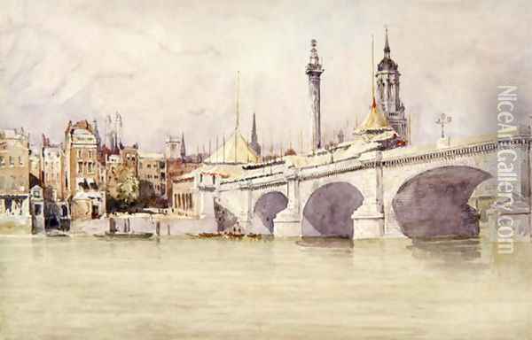London Bridge 1831 Oil Painting - David Cox