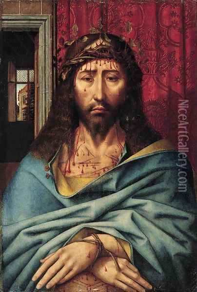Christ as the Man of Sorrows c. 1500 Oil Painting - Colijn de Coter