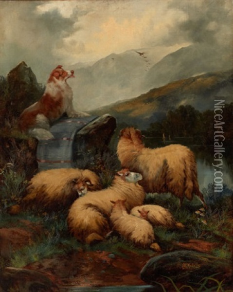 The Highlands Oil Painting - John W. Morris