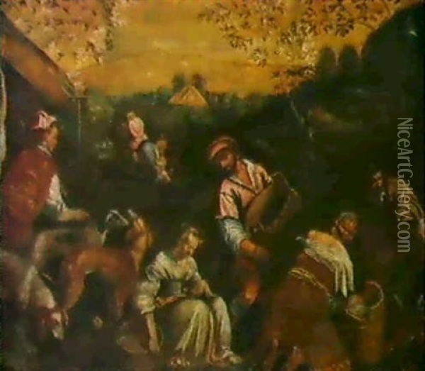 La Primavera Oil Painting - Jacopo dal Ponte Bassano
