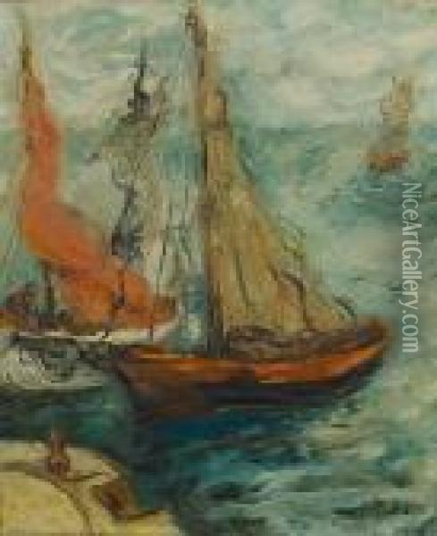 Harbour Scene Oil Painting - Issachar ber Ryback