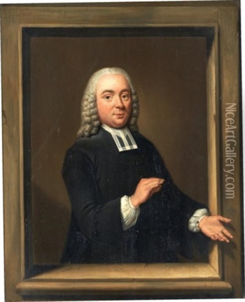 Portrait De Willem Van Den Broek Oil Painting - Tiebout Regters
