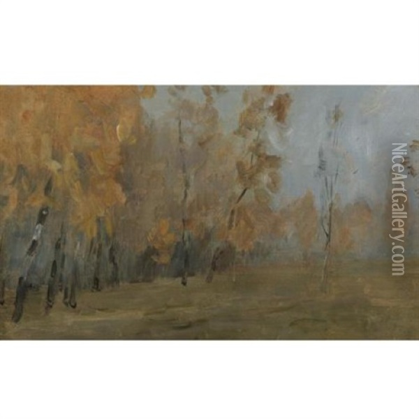 Birch Trees Oil Painting - Isaak Levitan