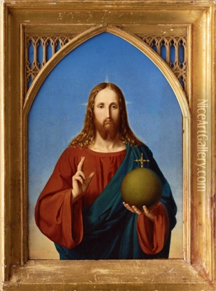 Christ Oil Painting - Johan Peter von Goetting