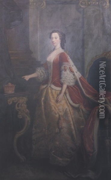 Portrait Of Anne, Countess Of Strafford Oil Painting - Thomas Bardwell