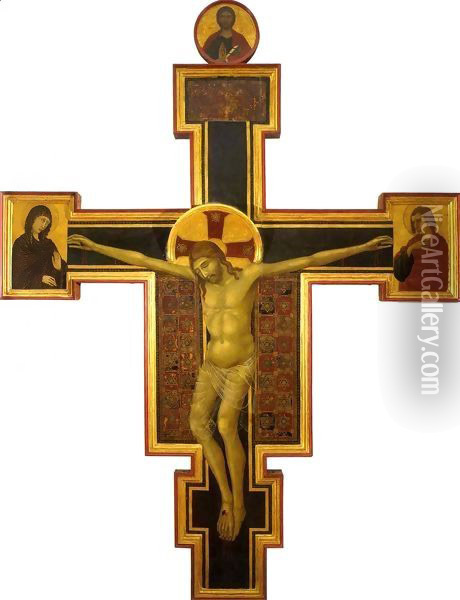 Crucifix Oil Painting - Segna di Buonaventura