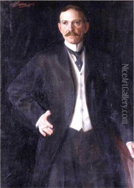 Portrait Of Mr. Richard Howe Oil Painting - Anders Zorn