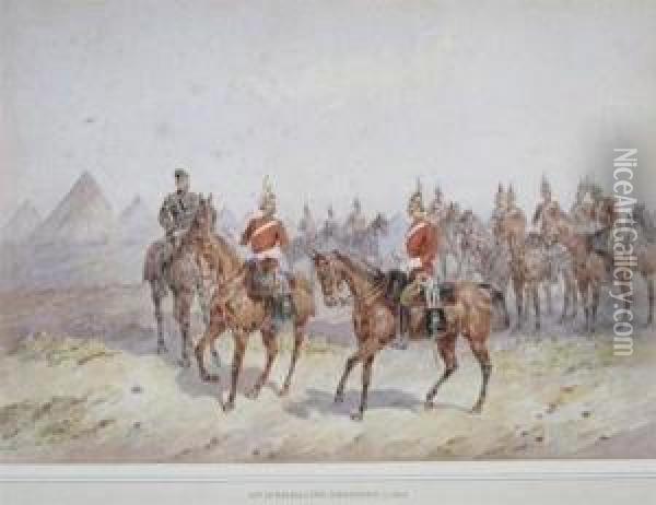 6th Inniskilling Dragoonsc.1890 Oil Painting - Orlando Norie