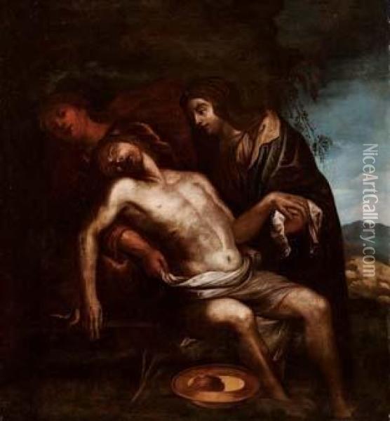 Deposizione Di Cristo Oil Painting - Ferrau Fenzoni