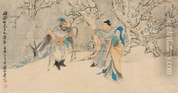 Opera Figures Oil Painting -  Huang Shanshou