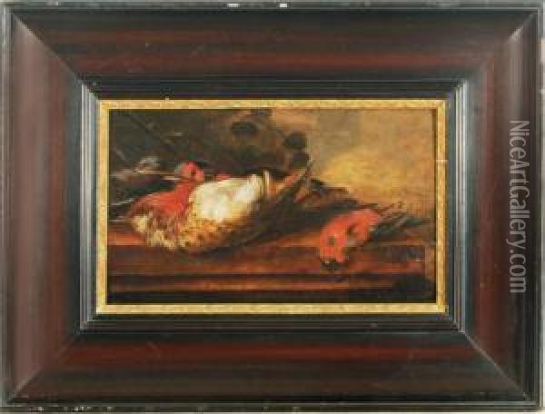 Still Life Of Dead Songbirds Oil Painting - Jacobes Vonck