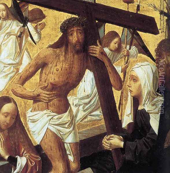 Man of Sorrows c. 1495 Oil Painting - Tot Sint Jans Geertgen