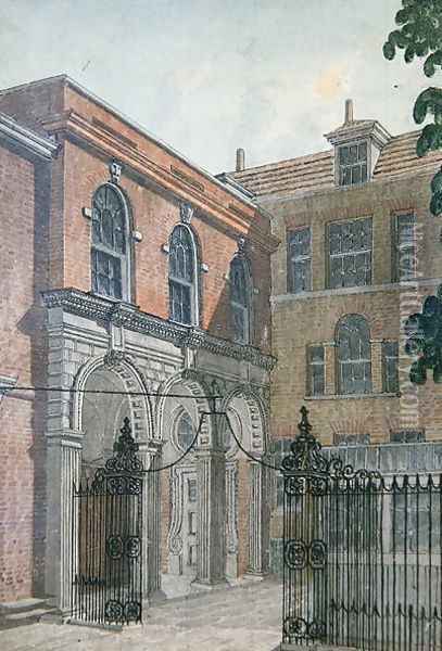 The Inner Court to Old Salters Hall, 1750 Oil Painting - Wilson
