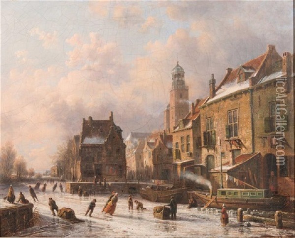 Winter Scene Oil Painting - Theodor Soeterik