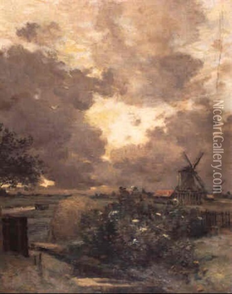 Paisaje Holandes Oil Painting - Jean-Charles Cazin