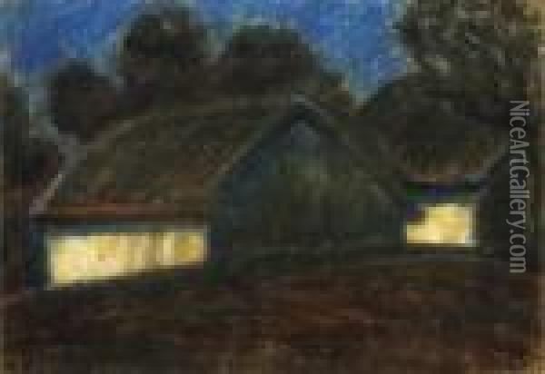 Houses Oil Painting - Istvan Nagy