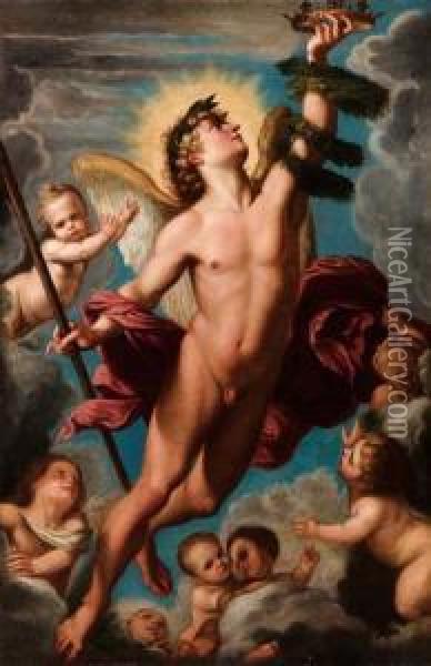 Allegoria Dell'amor Di Virtu Oil Painting - Pietro Liberi