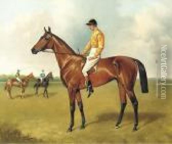Ormonde, A Bay Racehorse, With Fred Archer Up Oil Painting - Of John Alfred Wheeler