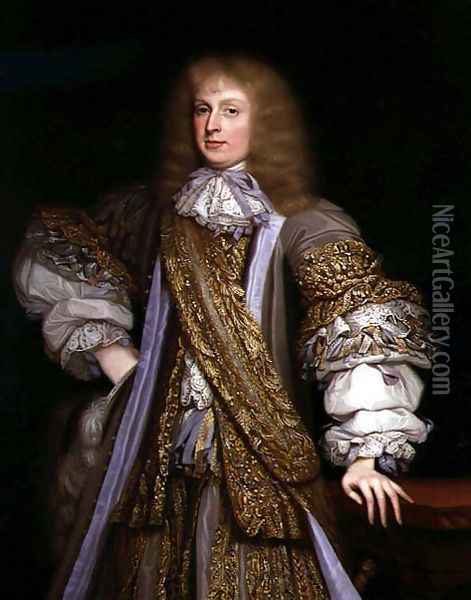 Portrait of Sir John Corbet of Adderley, wearing the robes of the High Sheriff of Shropshire, c.1676 Oil Painting - John Michael Wright