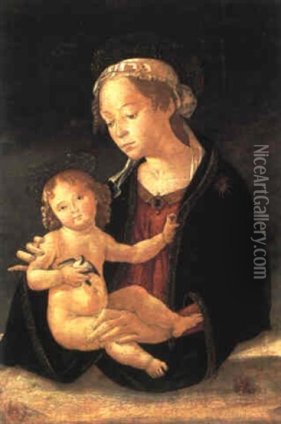 Madonna Col Bambino Oil Painting - Romano Antoniazzo