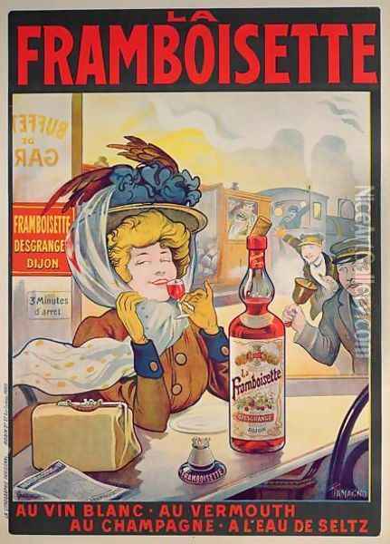 Poster advertising La Framboisette Oil Painting - Tamagno