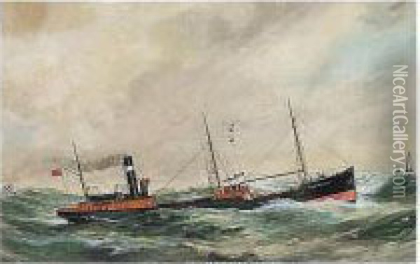 S.s.ribbledale Oil Painting - Reuben Chappell Of Poole