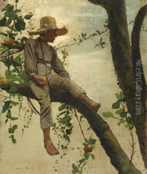 The Apple Picker Oil Painting - Gilbert Gaul