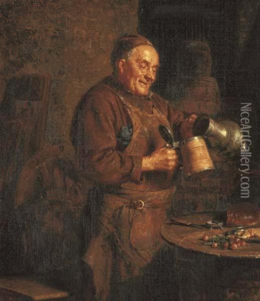 The Evening Meal Oil Painting - Eduard Von Grutzner