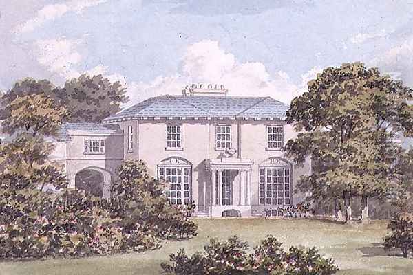 Design for the North Front of a House on Clapham Common for William Holme Oil Painting - Humphry Repton