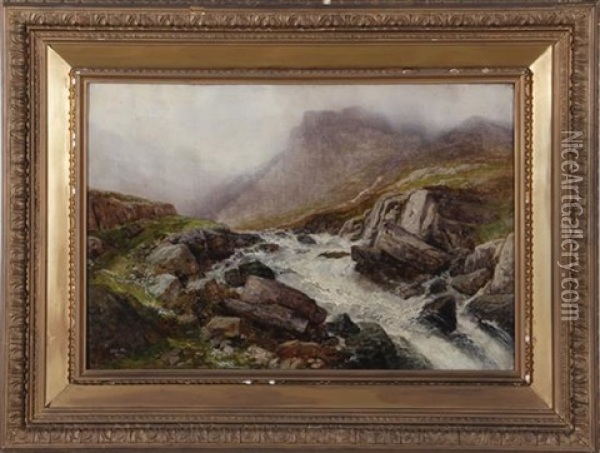 Views Of Wales (pair) Oil Painting - Edwin Alfred Pettitt