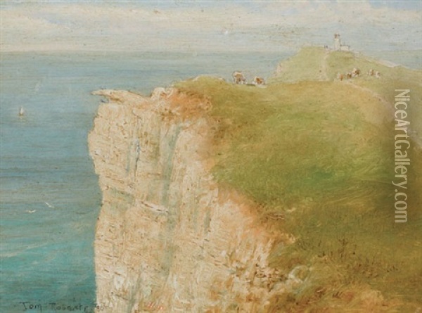 Untitled (bruny Island Lighthouse) Oil Painting - Tom Roberts