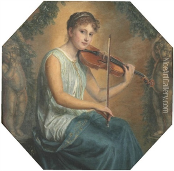 Allegorie Der Musik Oil Painting - Guido Phillip Schmitt