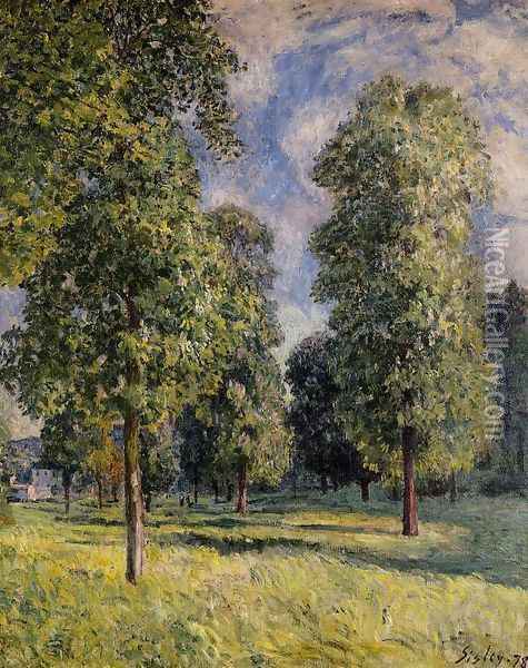 Landscape at Sevres, 1878 Oil Painting - Alfred Sisley